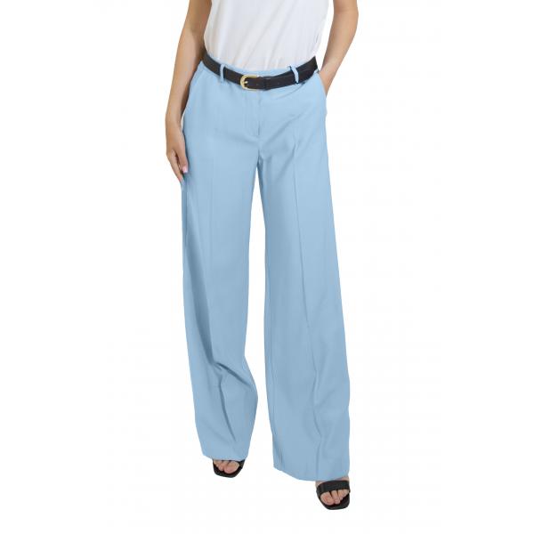 Pantalone in viscosa con bottone palazzo Options 
